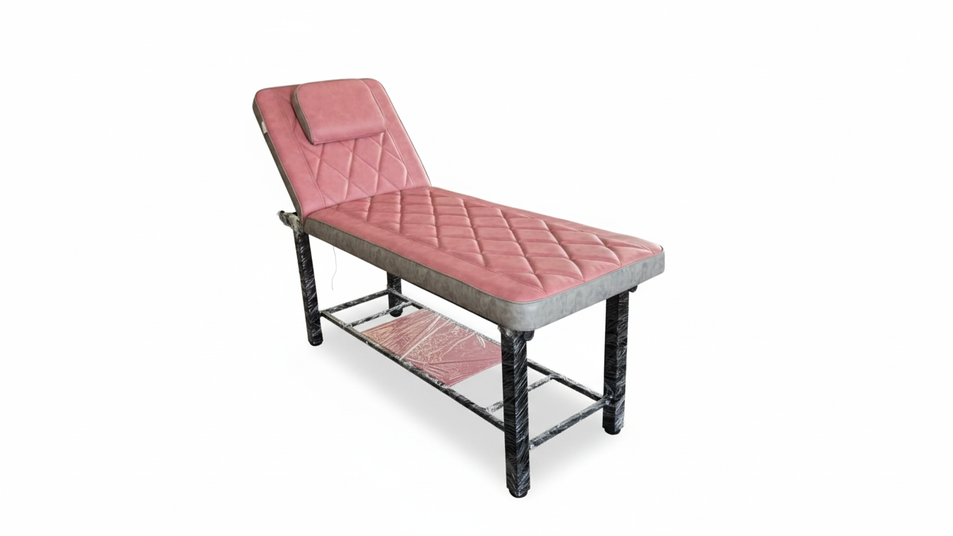 Facial / Massage Bed (MUB) - Contra Pink With Fabio Grey
