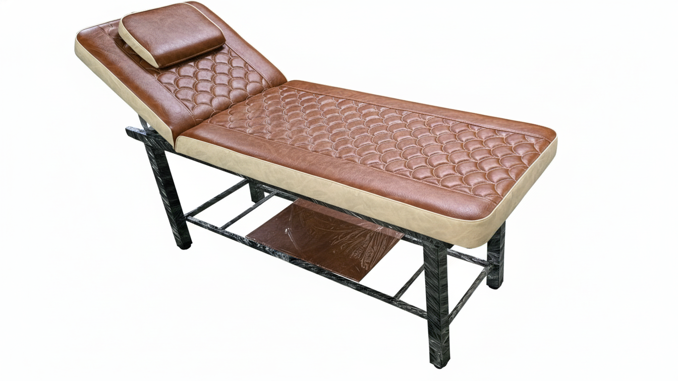 Facial / Massage Bed (MUB) - Vegan L.tan With L.cream