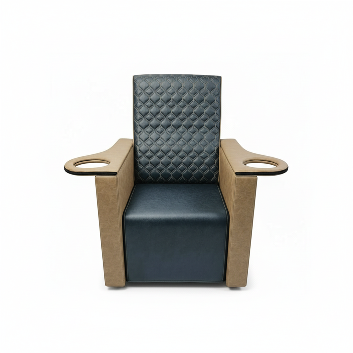 KI-Sofa-Fabio Blue with Beige